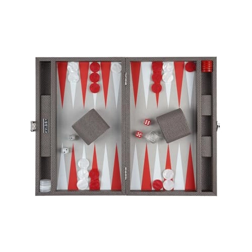 Backgammon Set - 20 inch 44mm Checkers Vegan Leather