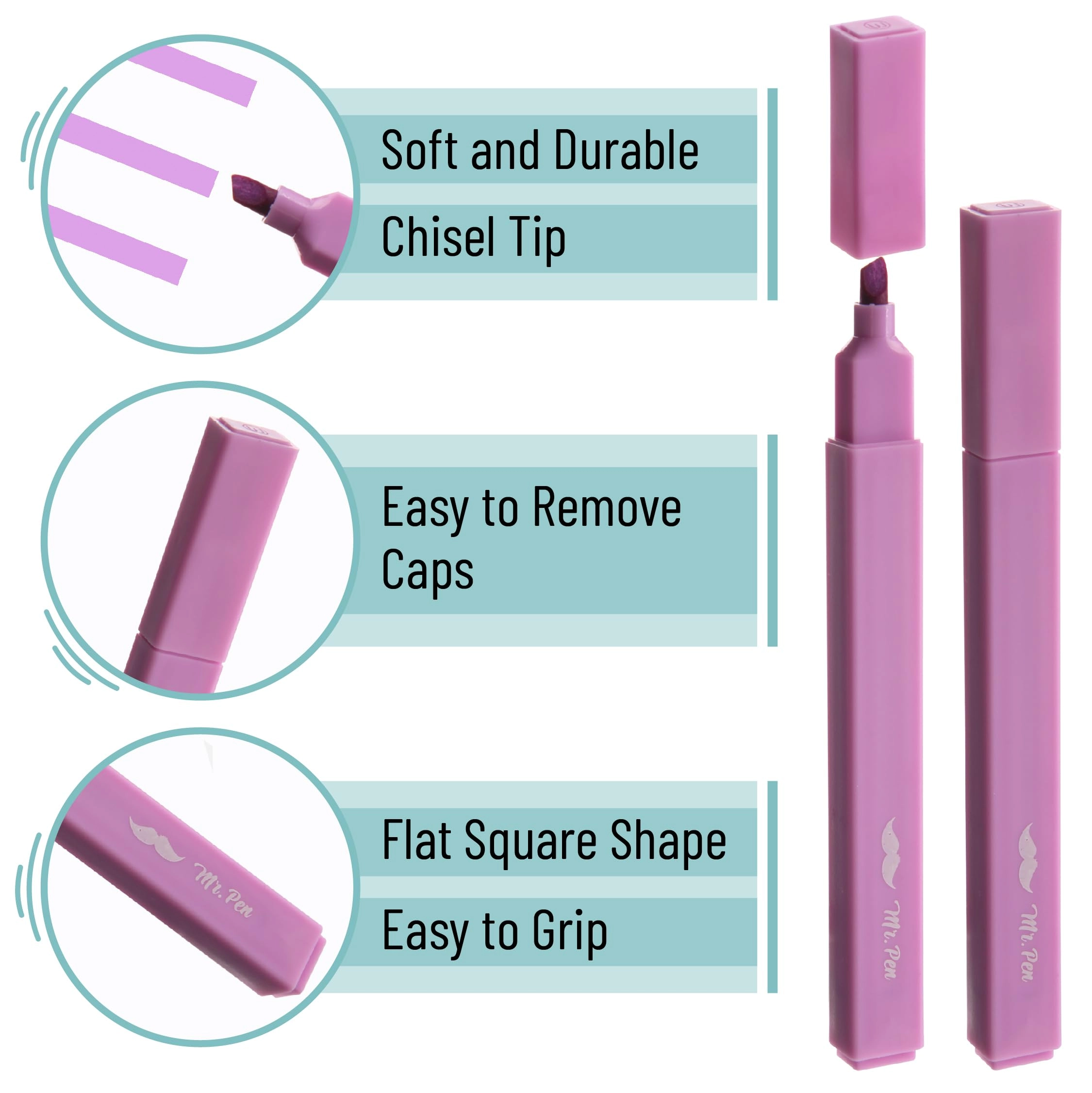 Aesthetic Highlighters - Candy Colors Chisel