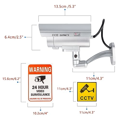 Dummy Camera + Warning Sticker Decals - Indoor, Outdoor