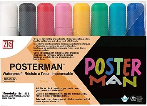 ZIG POSTERMAN - 8 Colors 15mm