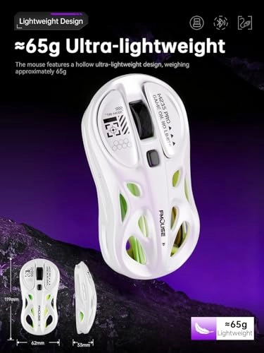 Tri-Mode Wireless Mouse - 2.4GHz USB / Dual Bluetooth / Wired