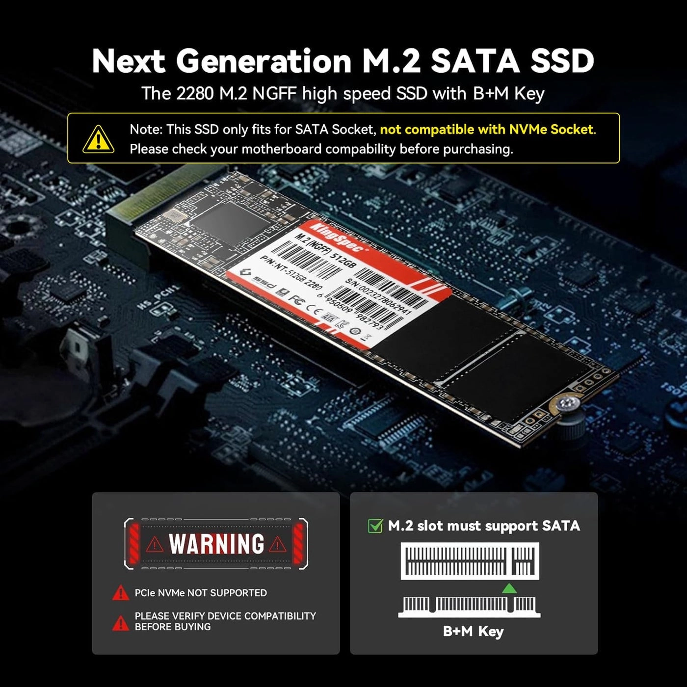 M.2 SATA SSD - 512GB 2280