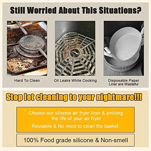 Air Fryer Silicone Pot - Silicone Pack of 2