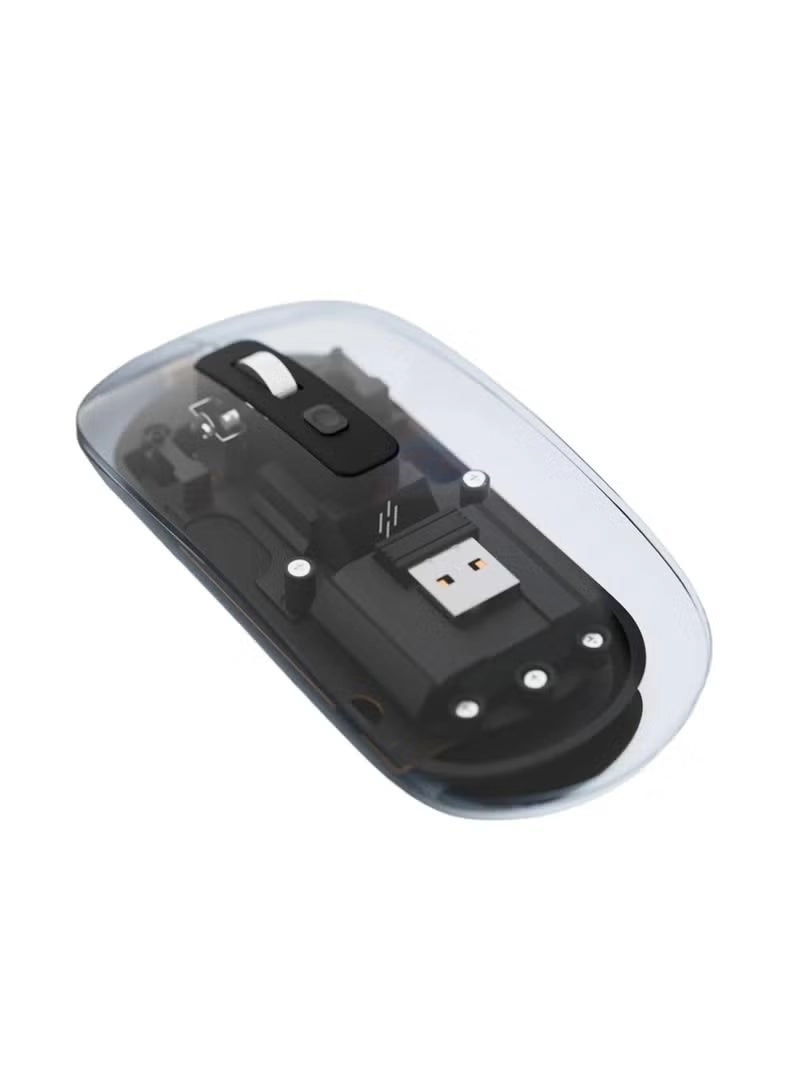 Crystal Transparent Magnetic Mouse - Wireless