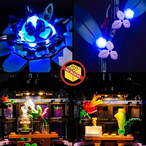 Black Dahlia Flower - LED Light Set Compatible with Lego 76784