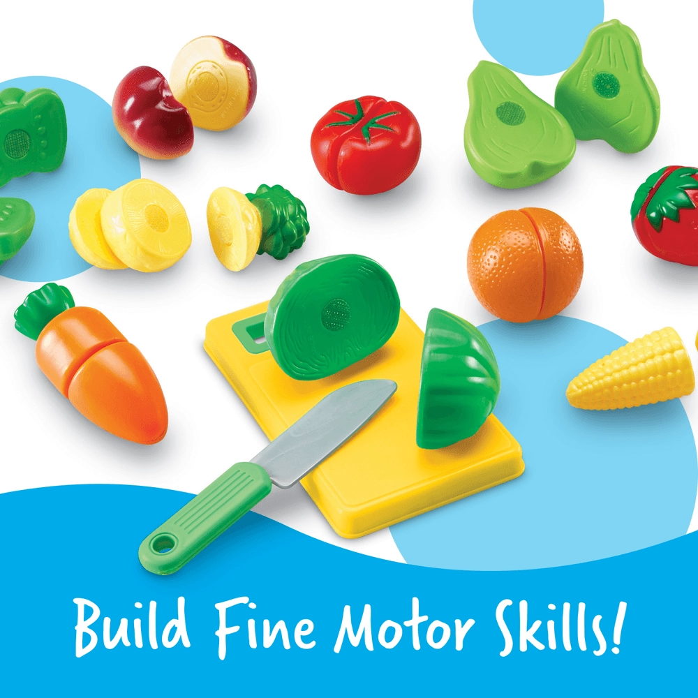 Pretend And Play Sliceable Fruits And Veggies Set - Suitable for 3 years and above 23 Pcs