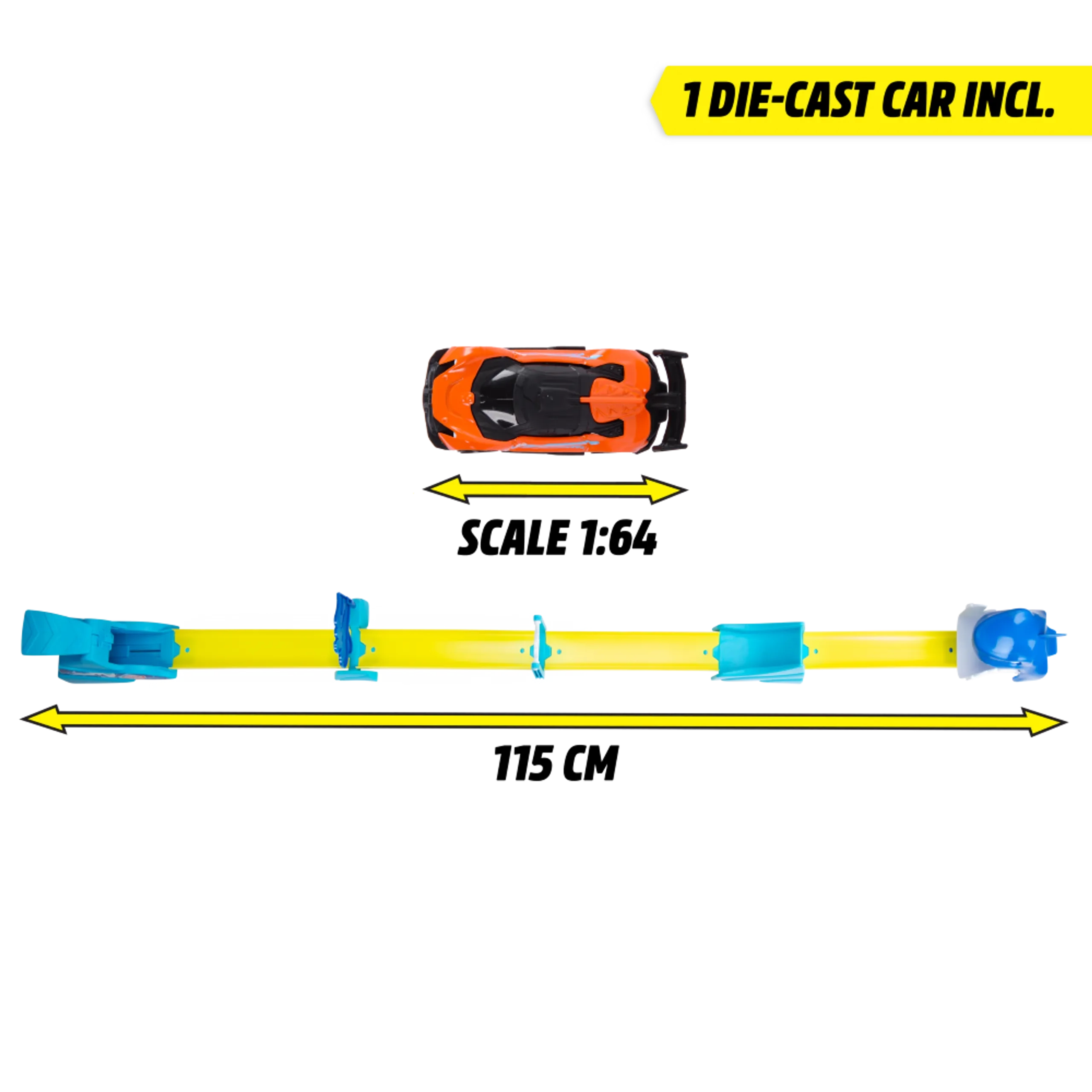 Shark Launcher Track Set - 115 cm track Metal car