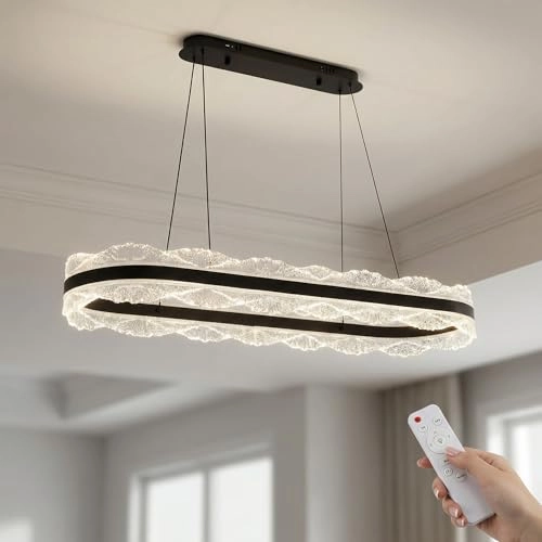 LED Ring Chandelier Oval - 3000K/4500K/6000K Stepless Dimming