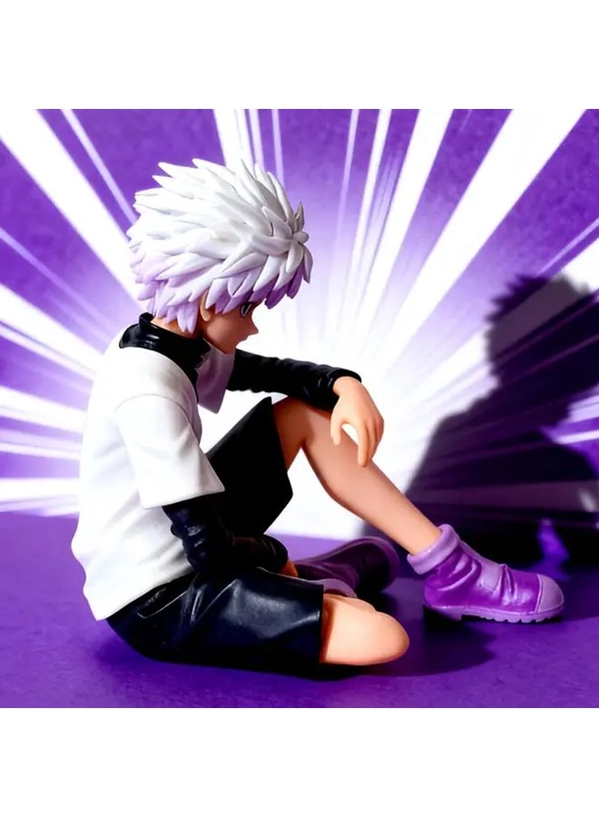 Anime Character Statue - Silvery Haired Sitting Posture