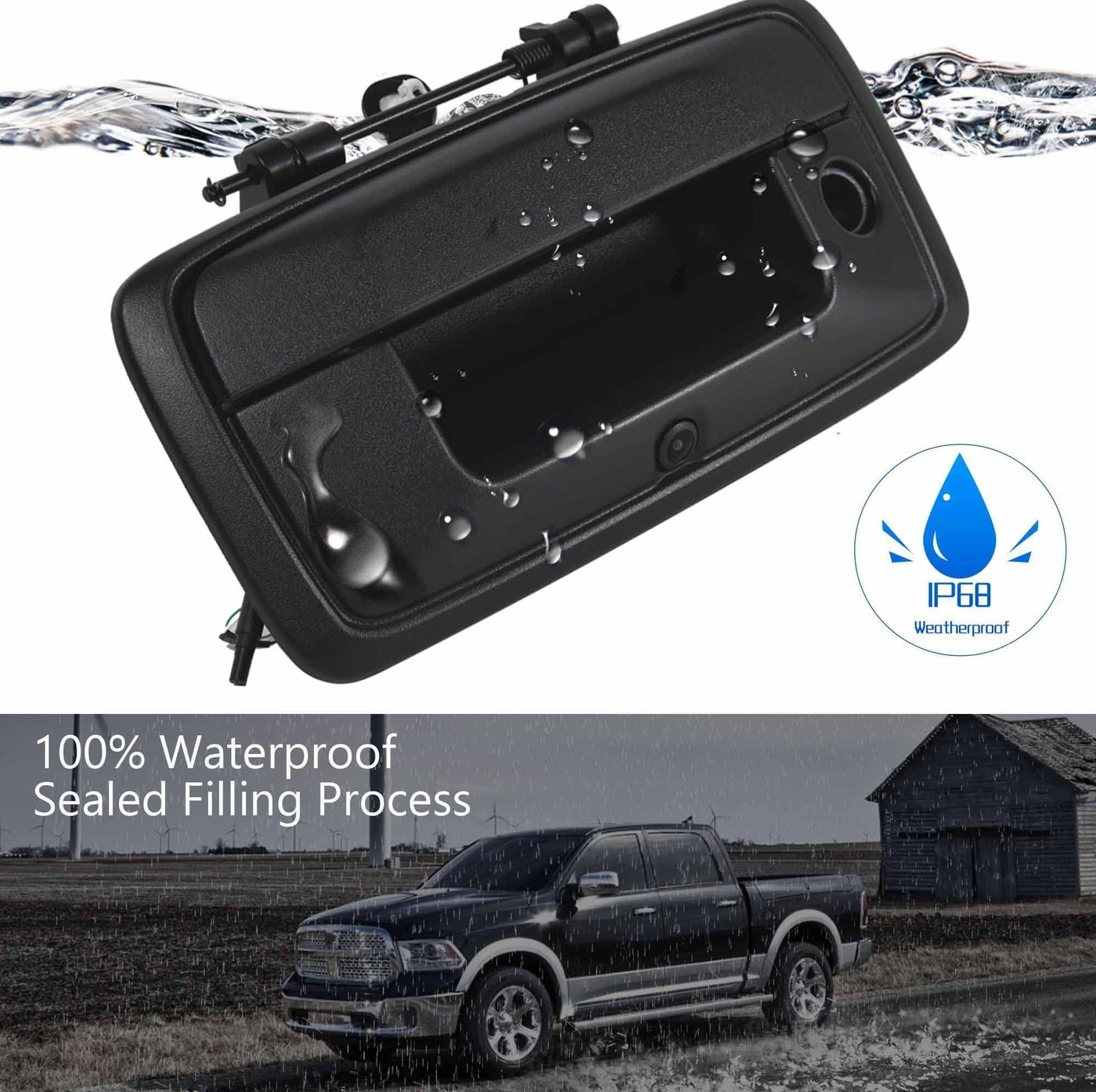 Tailgate Handle Backup Camera - Night vision RCA 720 x 576 Pixels