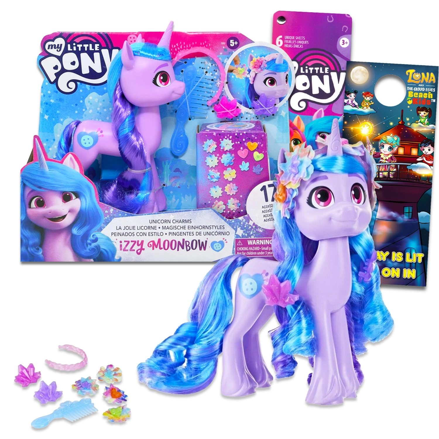 My Little Pony Izzy Moonbow Doll - 6" 17 accessories Bundle