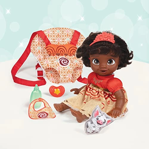 Moana Baby Doll - Deluxe Tiara Carrier Plush Friend Ages 2+
