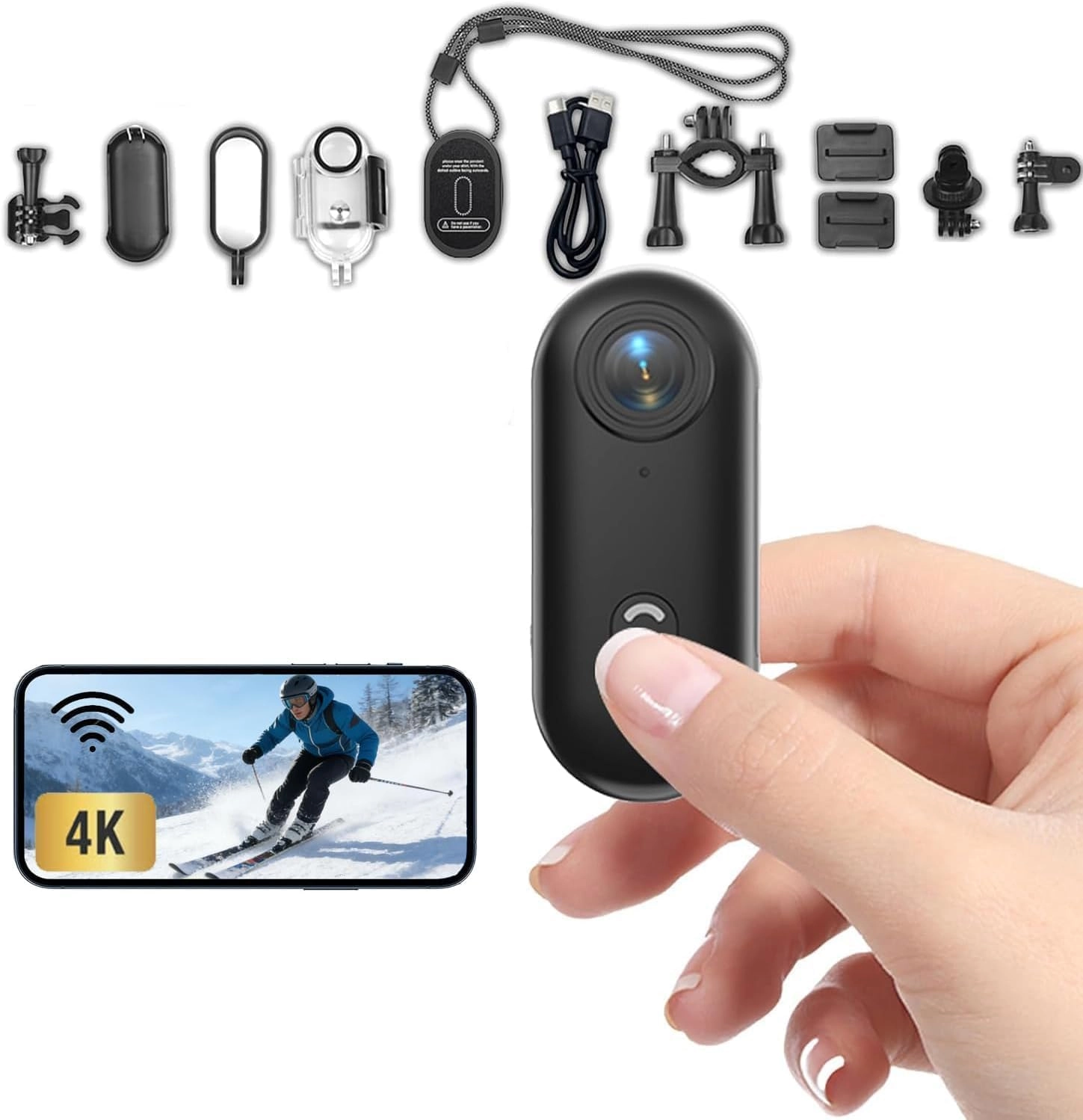 Zeerkeer Mini Sports Camera - 4K 30FPS