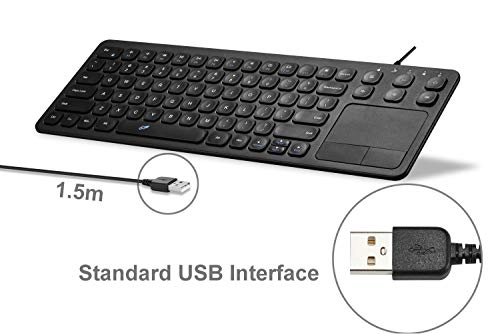 15 Inch USB Keyboard with Touchpad - Wired/Wireless
