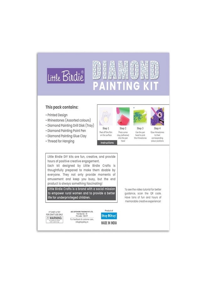 DIY Diamond Painting Kit Happy Monster - 1 Box Gift for Kids Adult