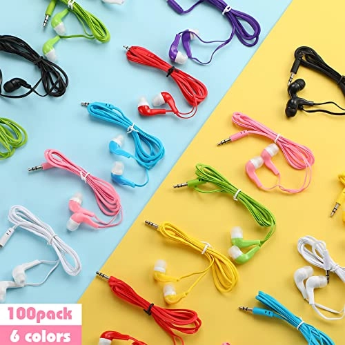 Students Earbuds Wired Earbud 100 Pack