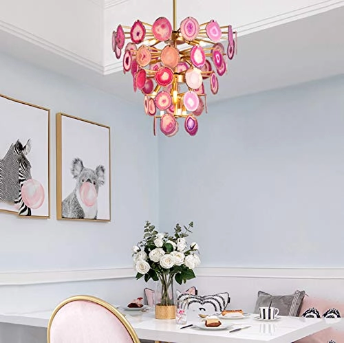 E14 Nordic Light Luxury Onyx Chandelier - G9 15 pcs 70cm