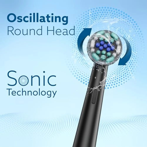 Cosmic Oscillating Electric Toothbrush - Nylon Soft Bristles Replaceable Brush Head Rechargeable