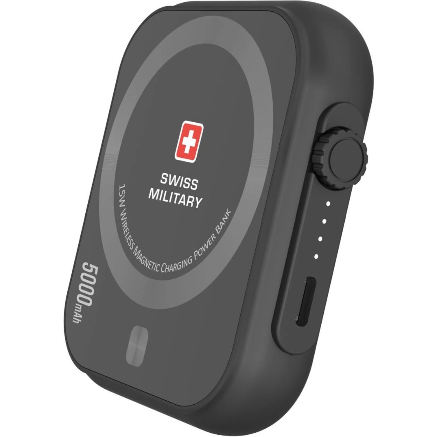 Swiss Military Wireless Magnetic Charging Portable Power Bank - 5000 mAh Wireless charging