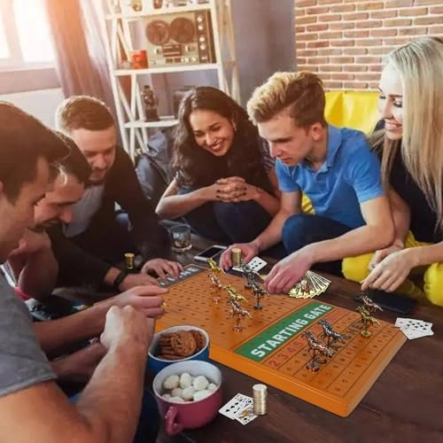 Horse Race Board Game - 11 Horses 4 Dice Solid Wood
