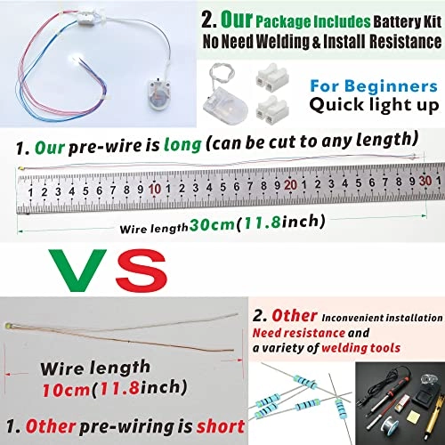 0805 SMD LED - 50PCS Pre-wired Multicolor Blinking