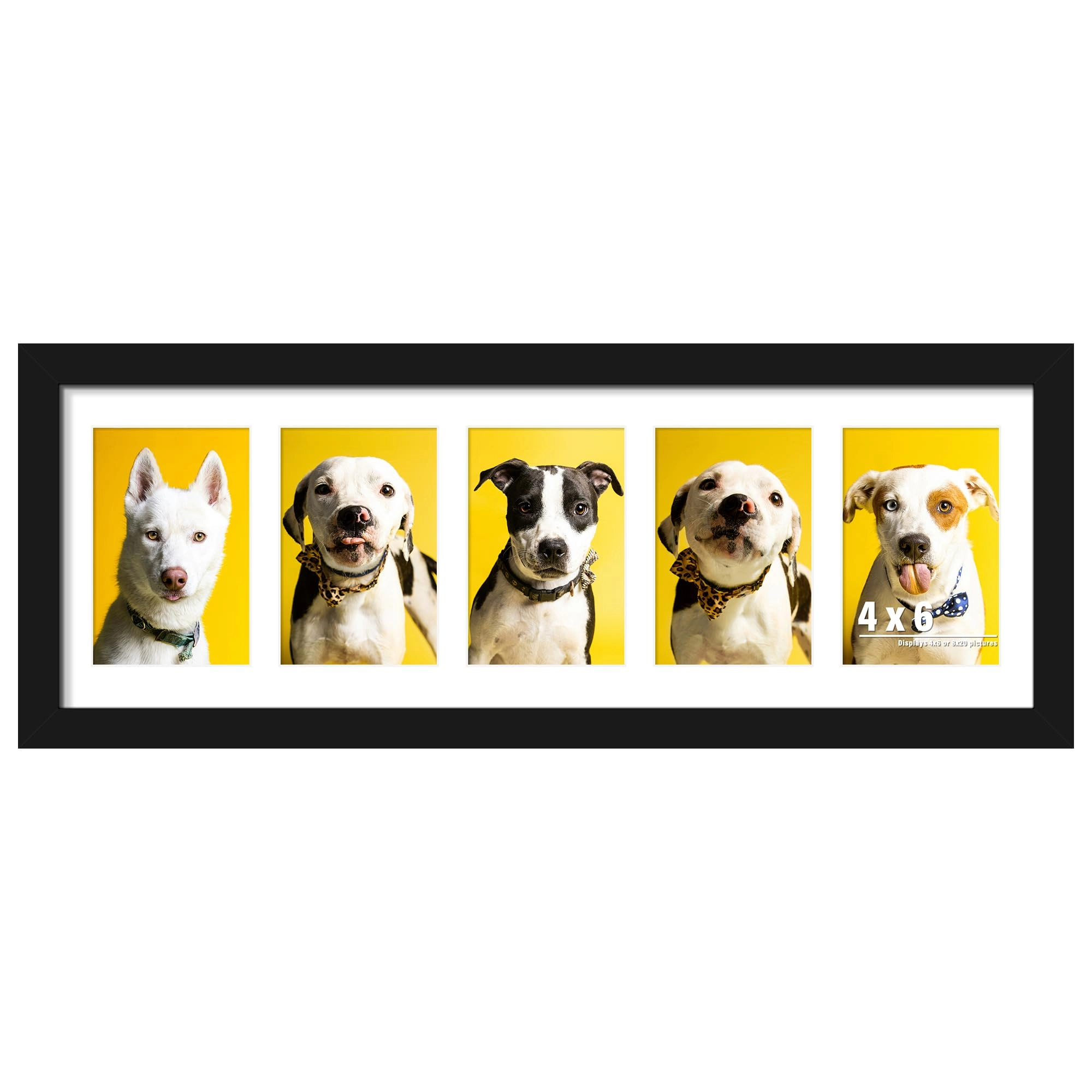 duenpy 8x24 Collage Picture Frame - 8x24 (4x6 opening) five 4x6-inch photos