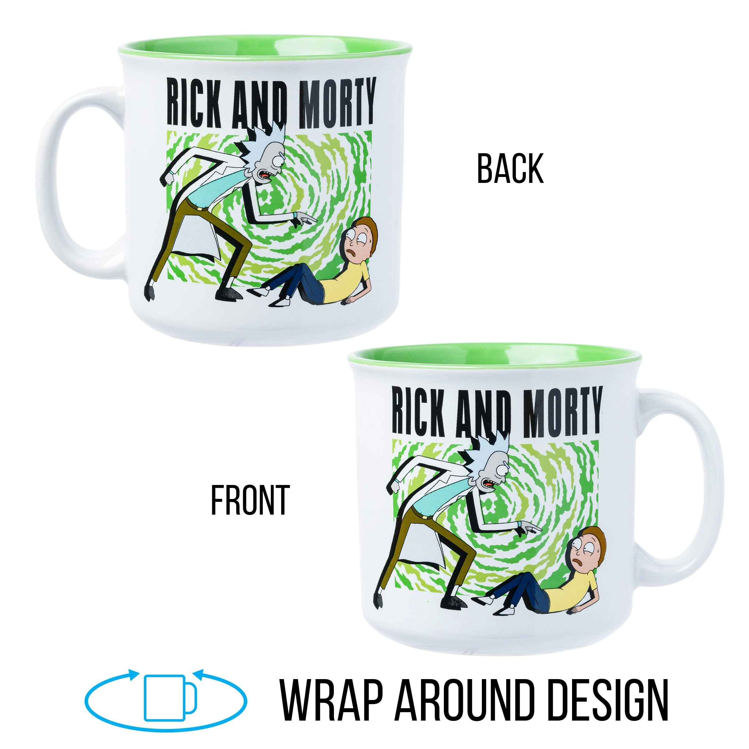 Rick and Morty Intense Scene Ceramic Camper Mug