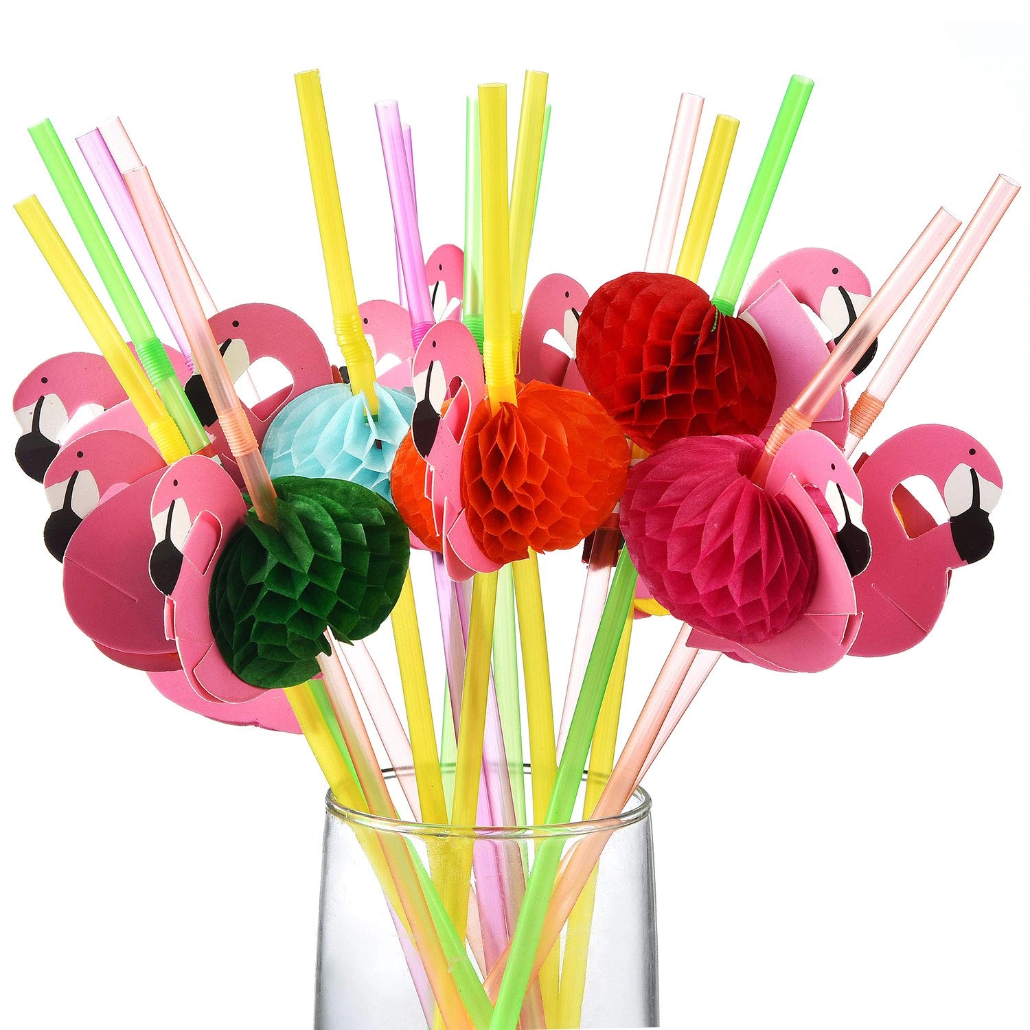 A-link Flamingo Straws - 50 piece(s) Luau