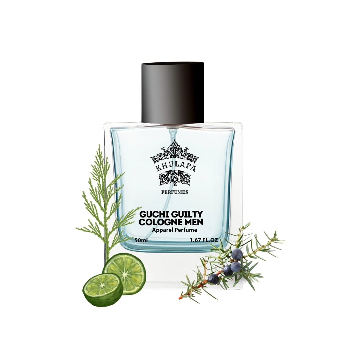 Khulafa Perfumes Guilty Cologne Men - 50 Milliliters
