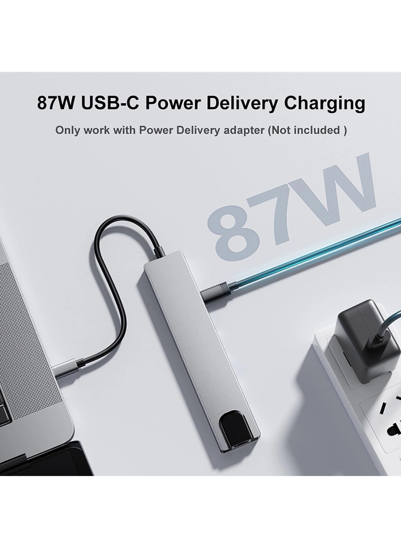 USB C Hub - 8-in-1 4K 87W PD