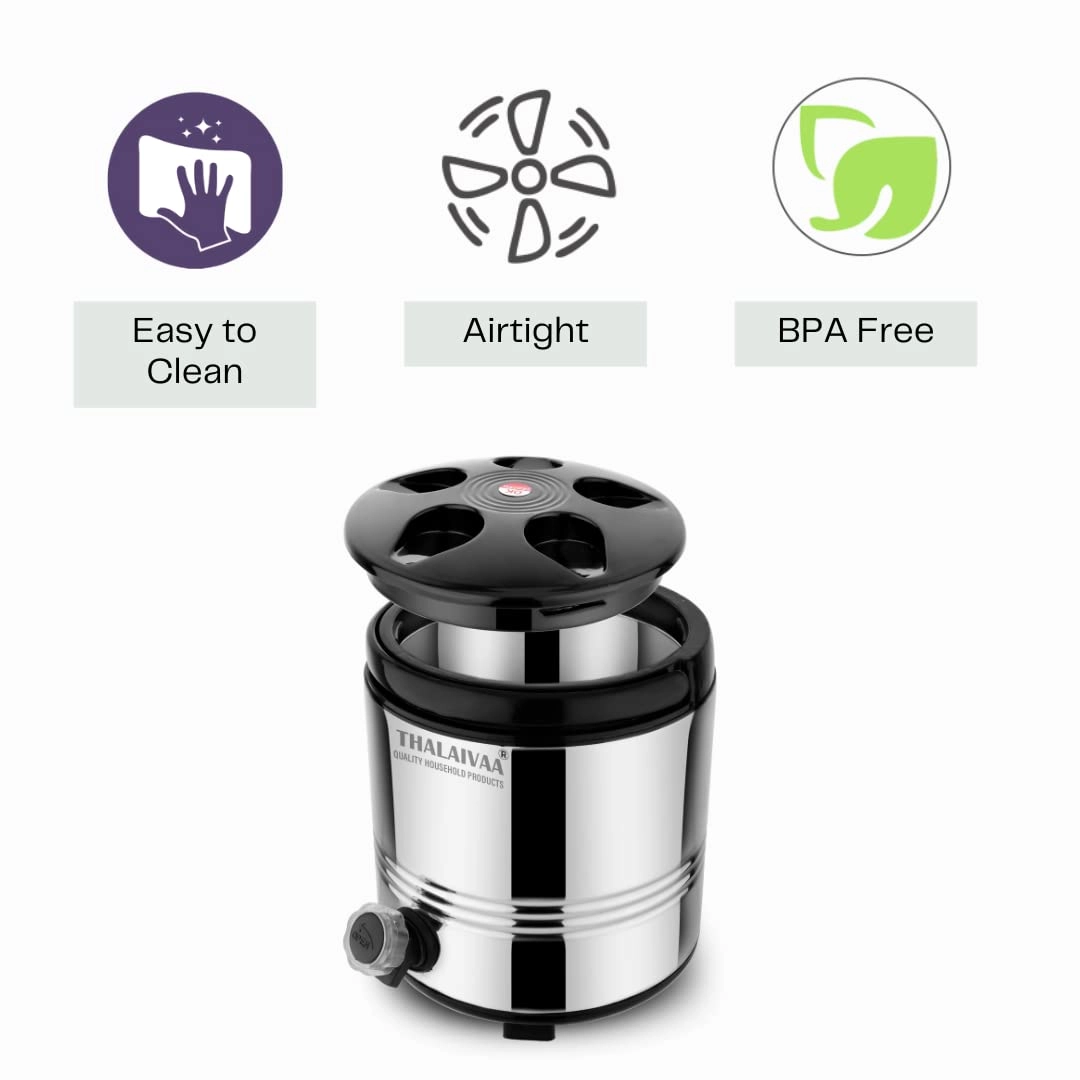 Stainless Steel Hot and Cold TeaWater Container - 5 Liters