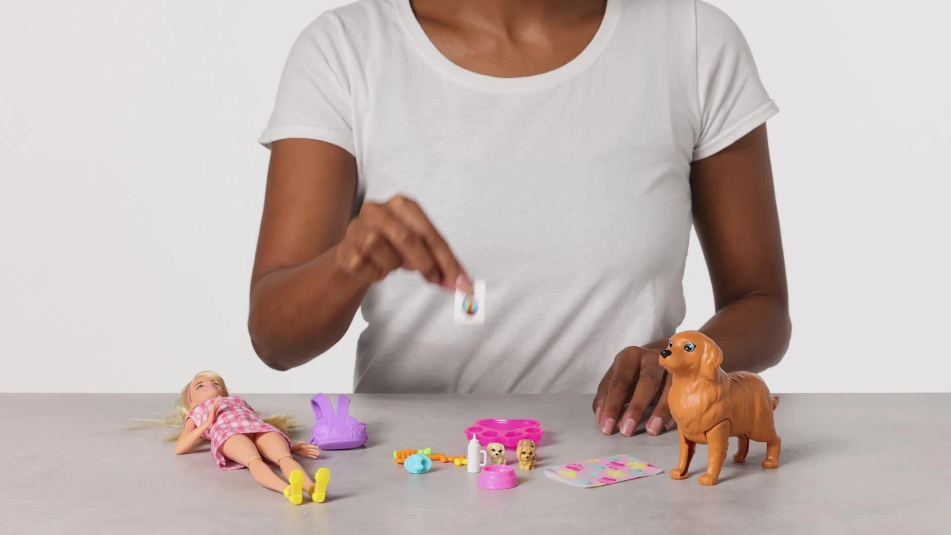 Newborn Pups Playset - Blonde Doll Mommy Dog Ages 3+