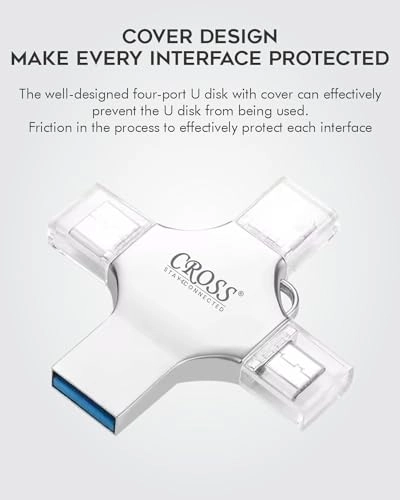 4 IN 1 PENDRIVE - USB 3.0 Lightning Micro USB USB A Type-C 256GB