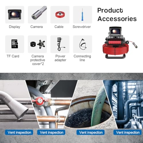 Tube Inspection Camera - 4.3 Inch 50M 16GB