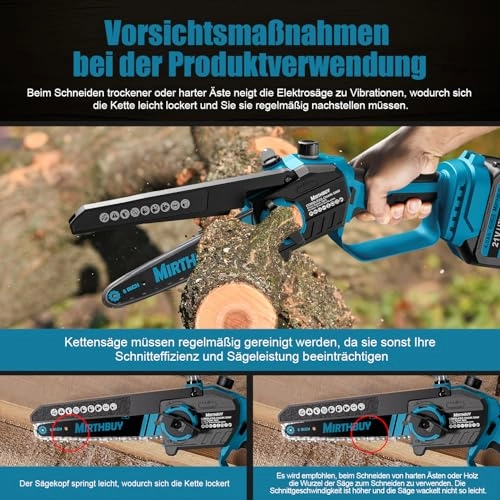 Mini Chainsaw - 6 & 8 Inch 8000 mAh Bundle