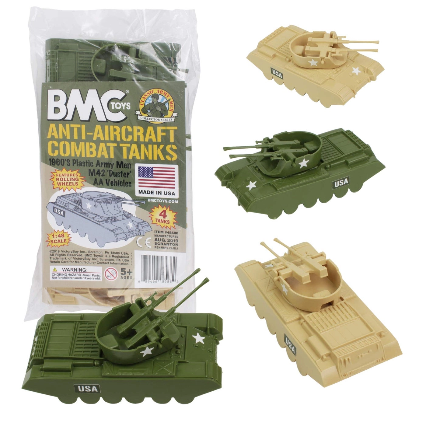 BMC Toys Payton Anti-Aircraft Tanks - 1:48 4pcs