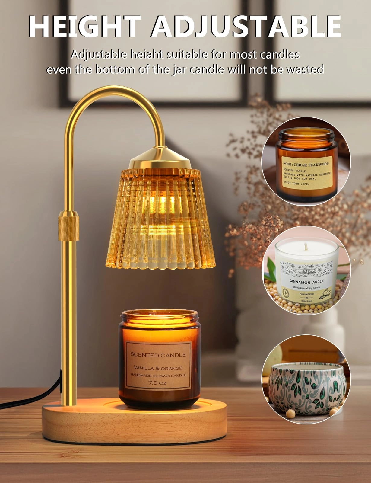 Candle Warmer Lamp - Timer Dimmable Adjustable