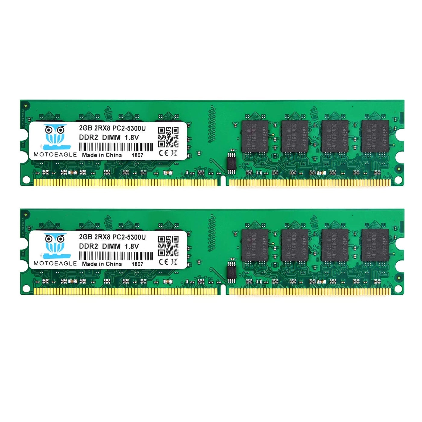 PC2-5300U - 4GB 667MHz 240-pin DIMM DDR2