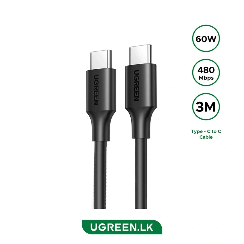 Ugreen Fast Charge Cable 60W USB-C to USB-C 3m Braided