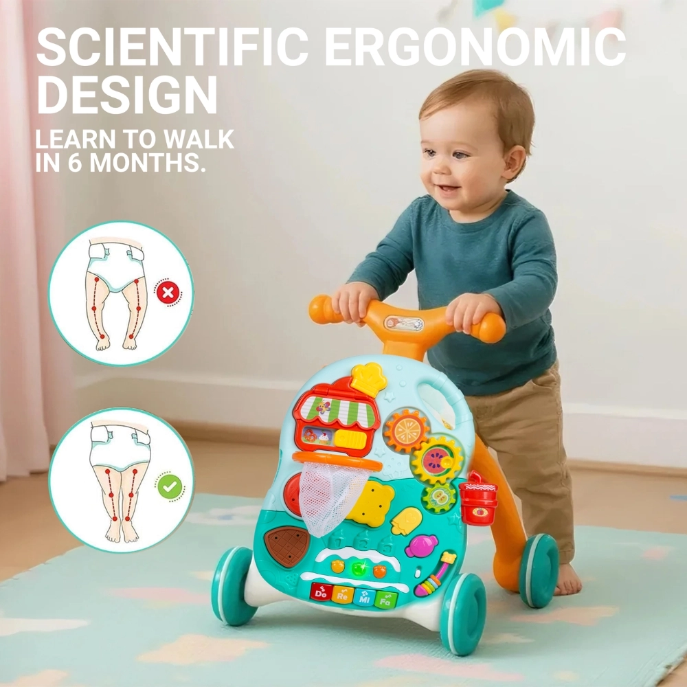 Mini Mover Table And Walker - 2 in 1 Height-adjustable