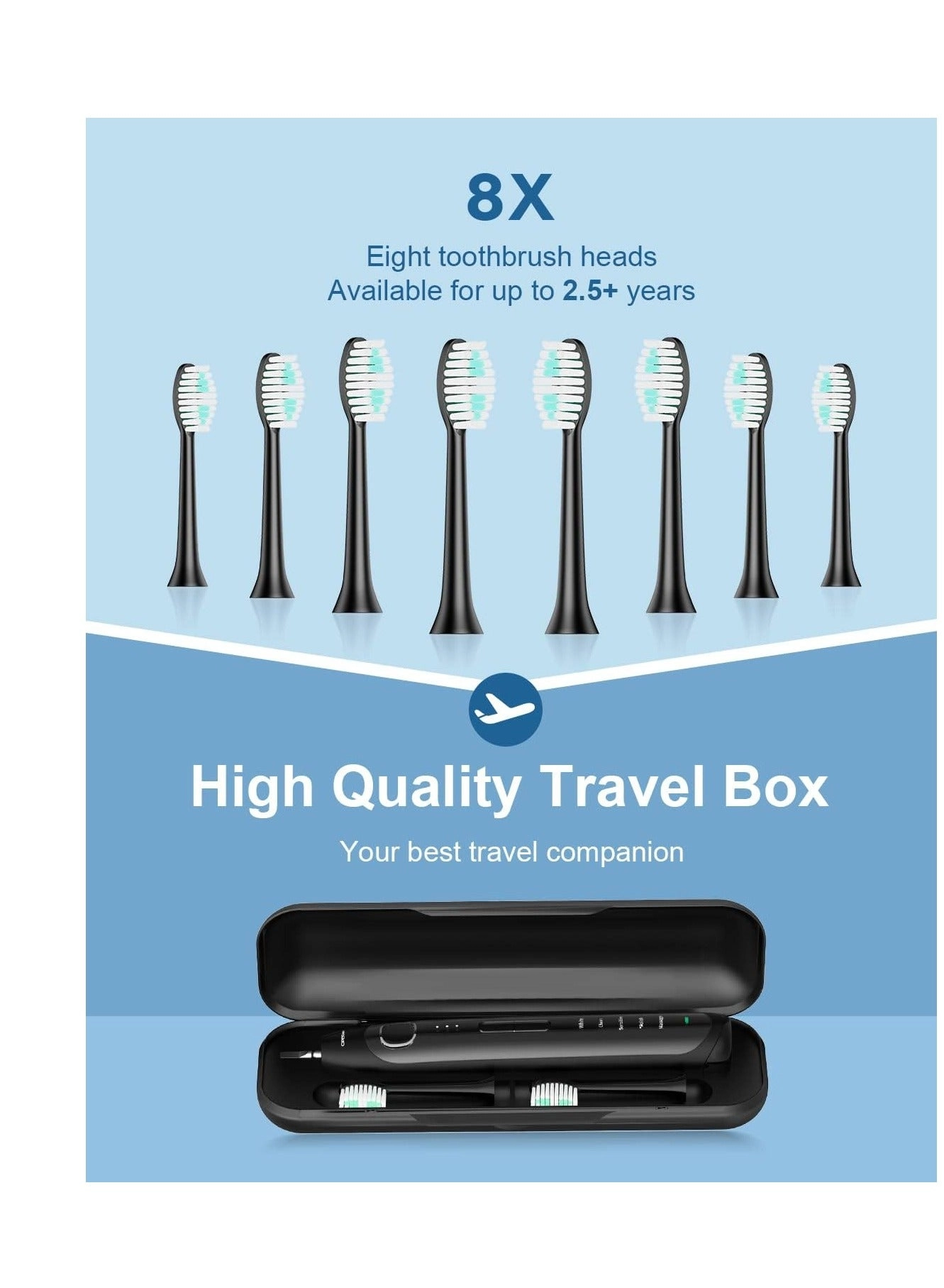 Electric Toothbrush - Rechargeable Sonic 5 Modes