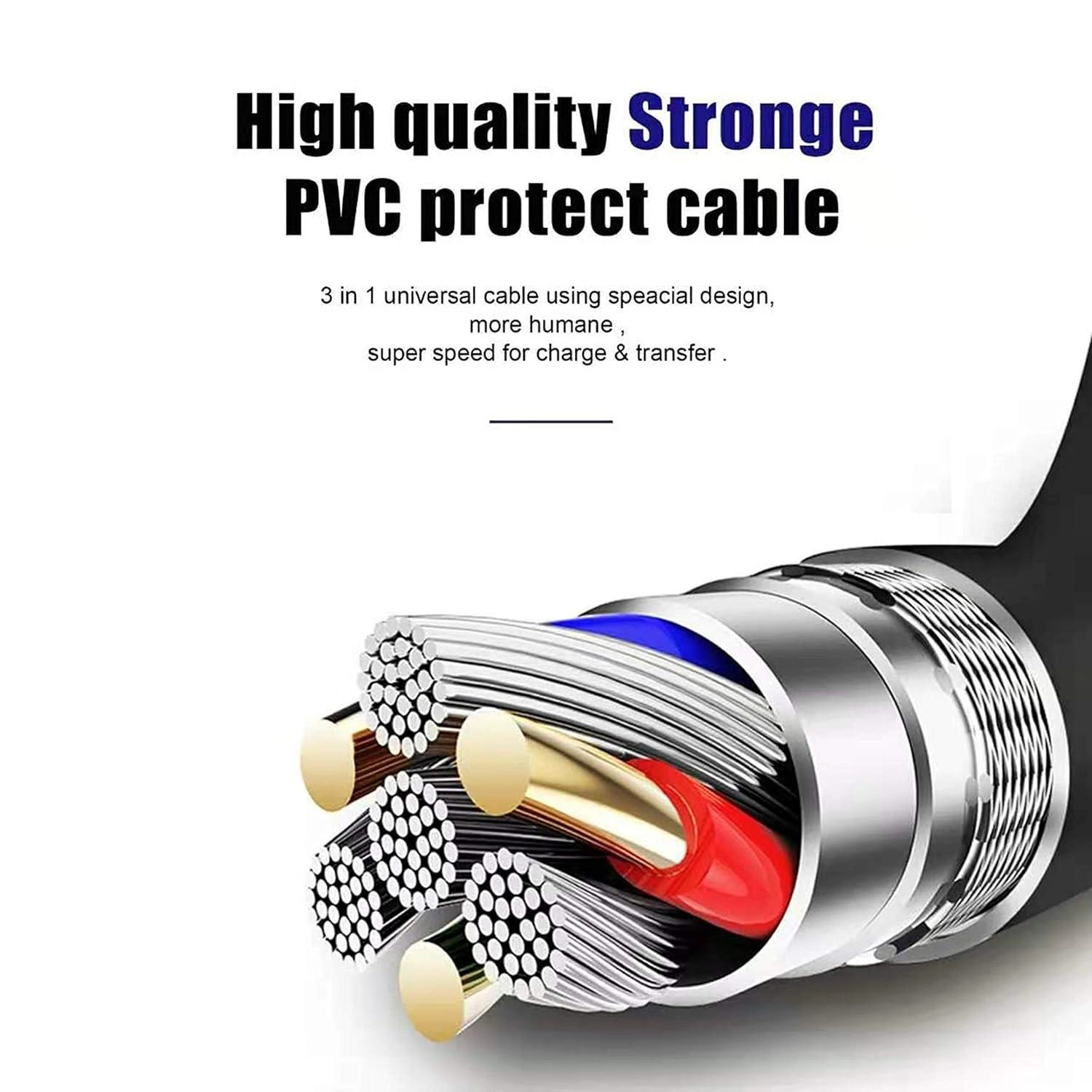 3-in-1 USB Cable 1.2m