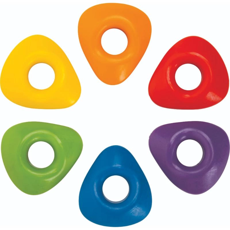 Crayon Colouring And Stickers Art Set - 6 ring-style chunky crayons