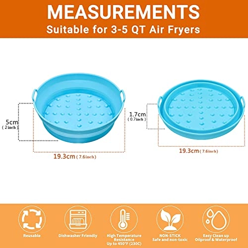 Air Fry Silicone Insert - food grade silicone 2pcs