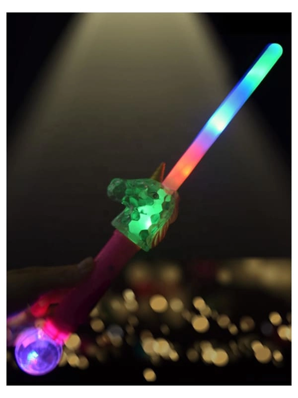 Party Zone LED Light Up Unicorn Wand - 38cm Batteries Included Multicolor