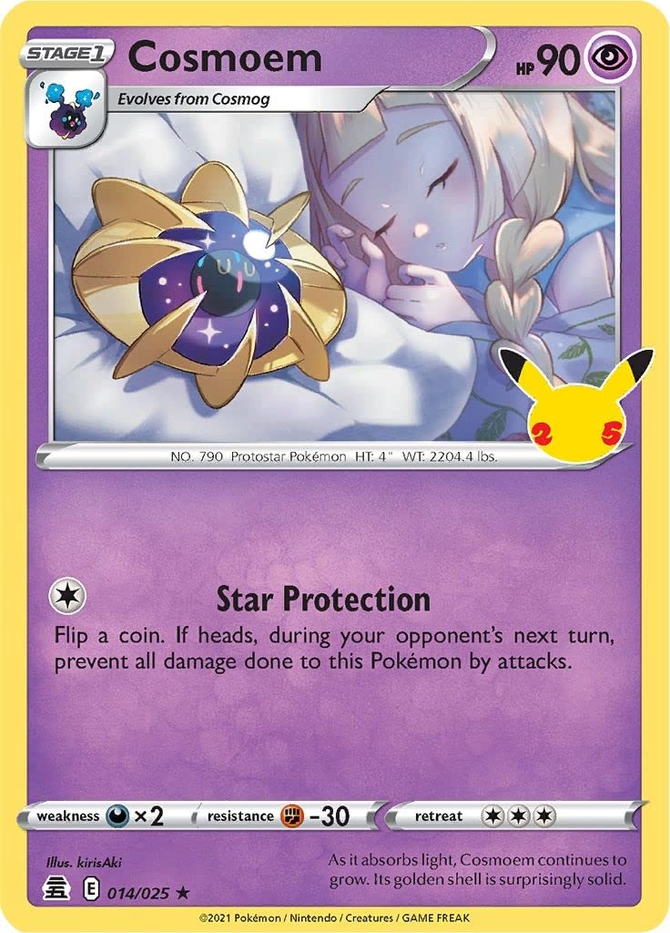 Pokémon Pokemon Cosmoem 014/025 - English Celebrations 25th Anniversary + Toploader