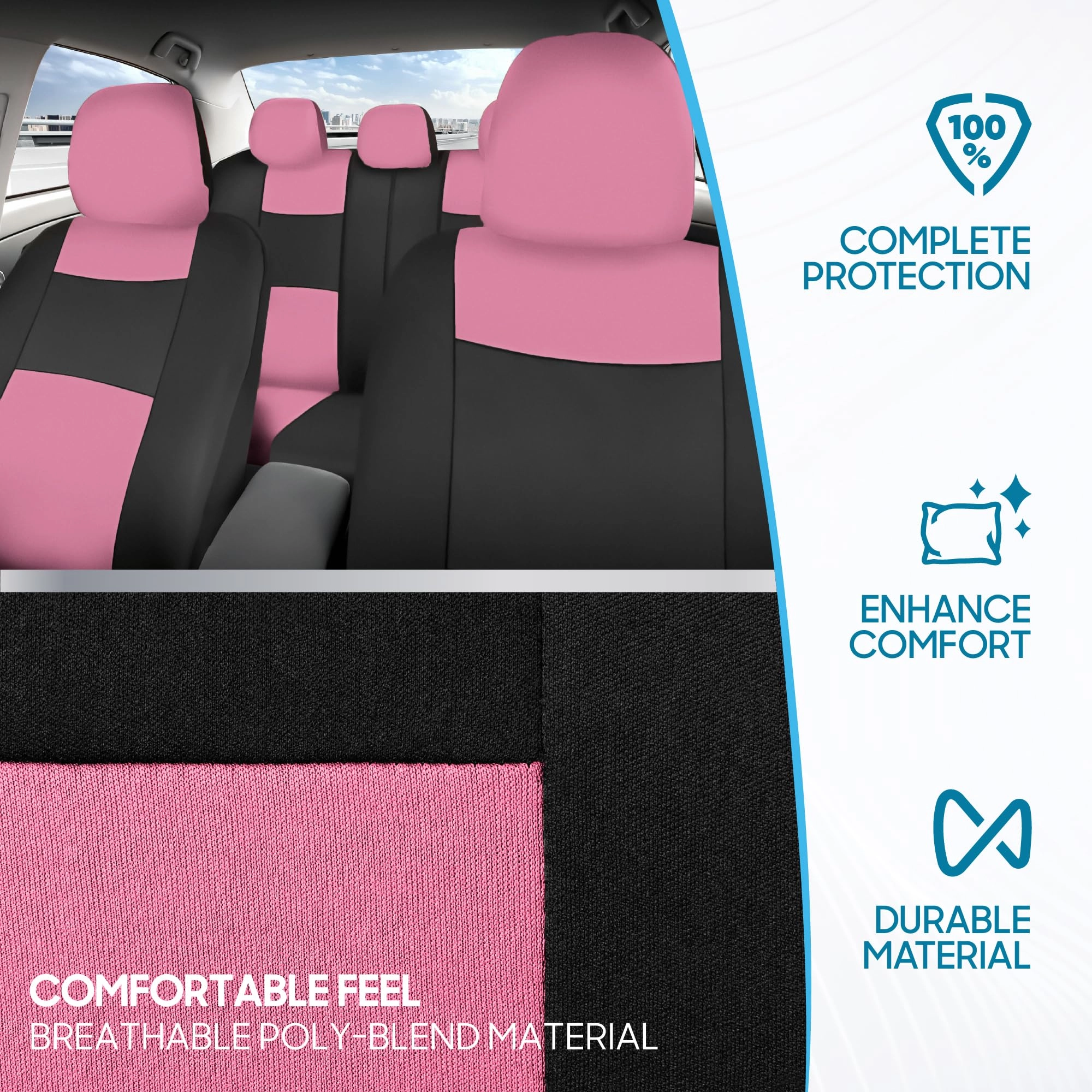 PolyPro Car Seat Covers - Solid Beige Universal Fit