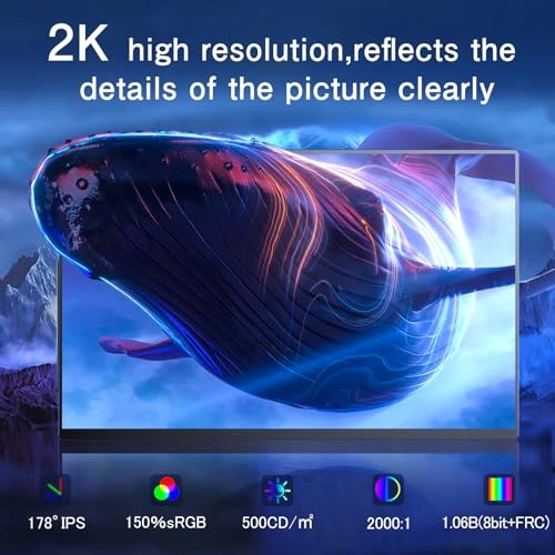 Portable Gaming Monitor - 2560x1600 16 Inches