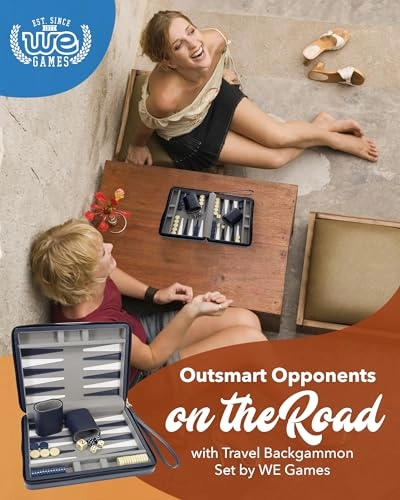 Backgammon Board - Magnetic Map Style + Carrying Strap