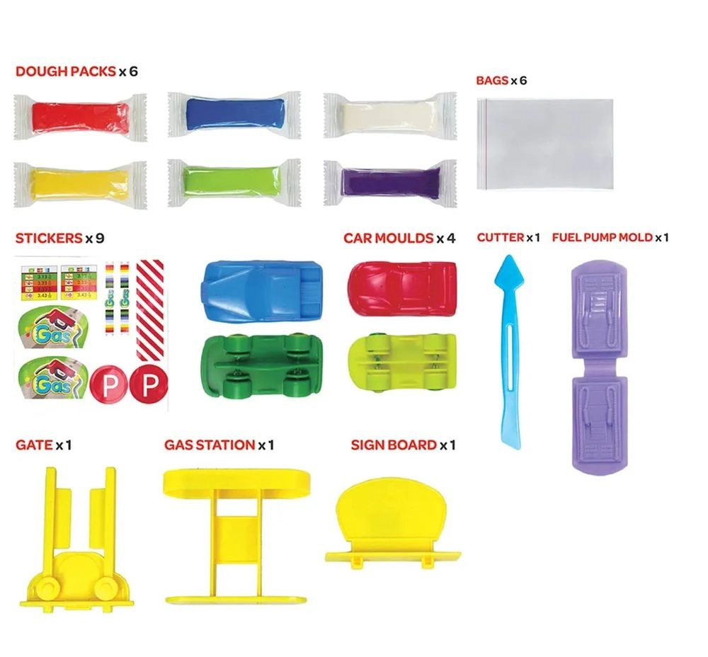 Dough Creation Car Set - 3+ 6 pieces